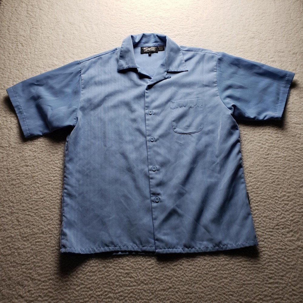 Dragonfly Clothing Company Shirt Mens Large‎ Blue Short Sleeve Button-Up